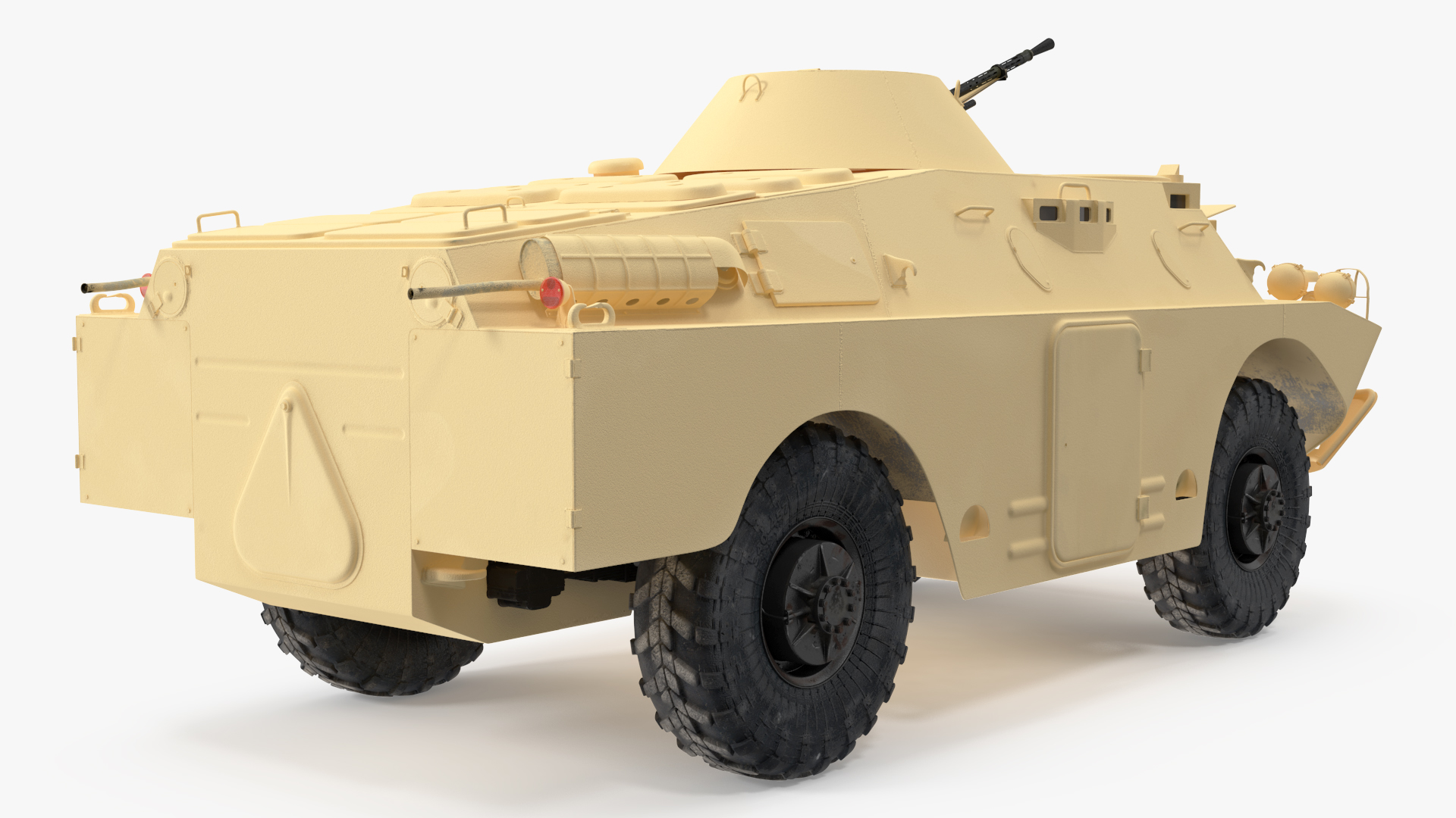 3D BRDM 2 Amphibious Vehicle Yellow Simple Interior model