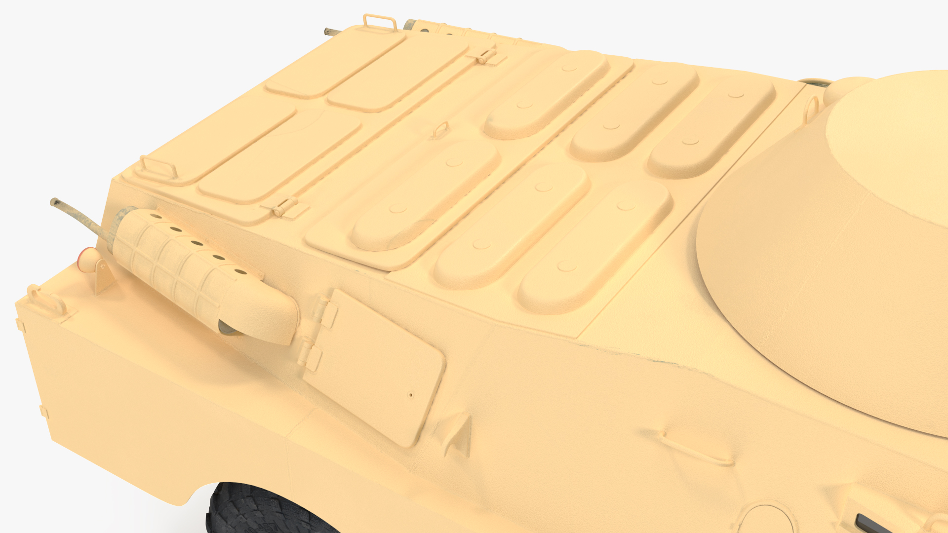 3D BRDM 2 Amphibious Vehicle Yellow Simple Interior model