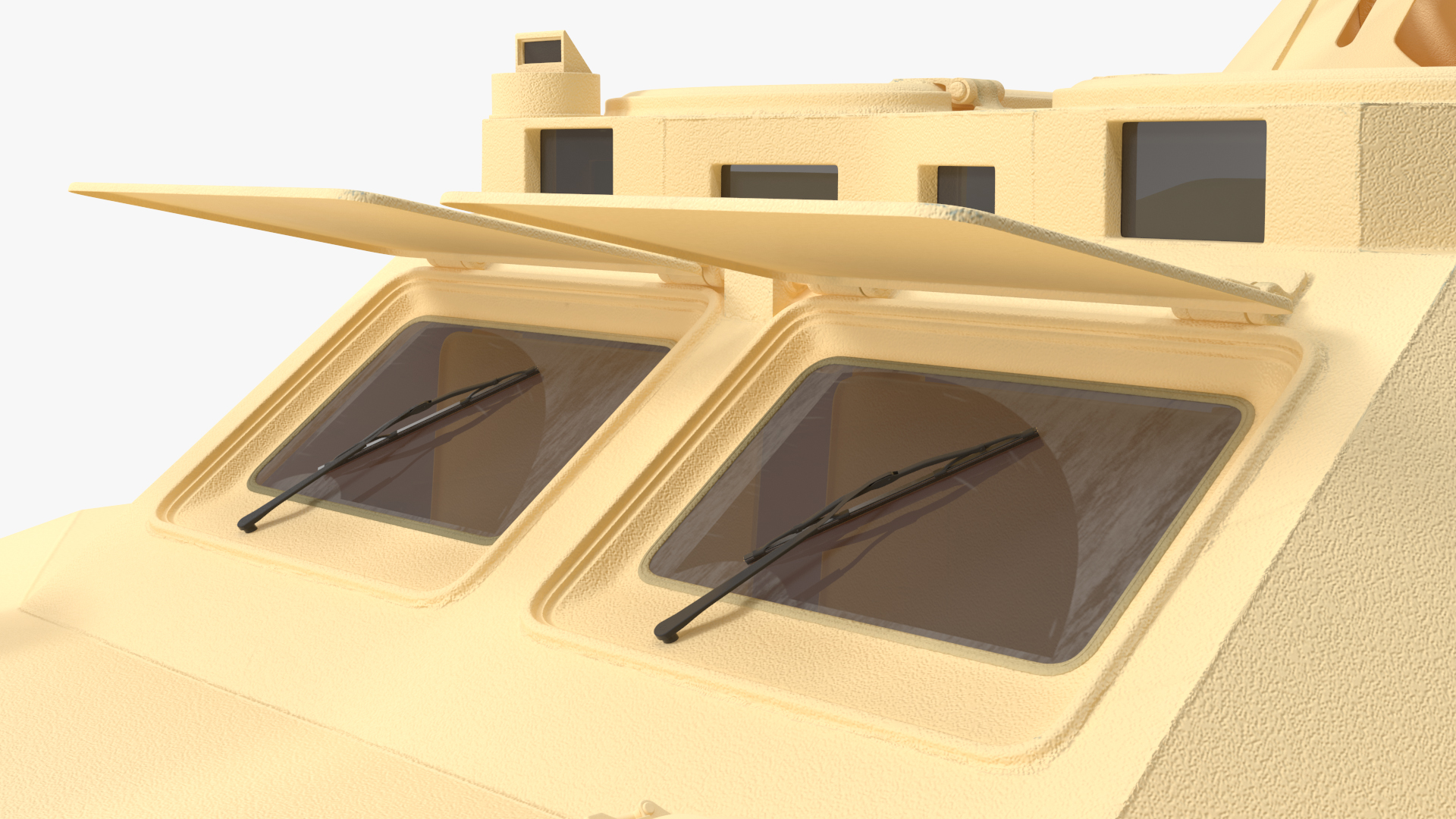 3D BRDM 2 Amphibious Vehicle Yellow Simple Interior model