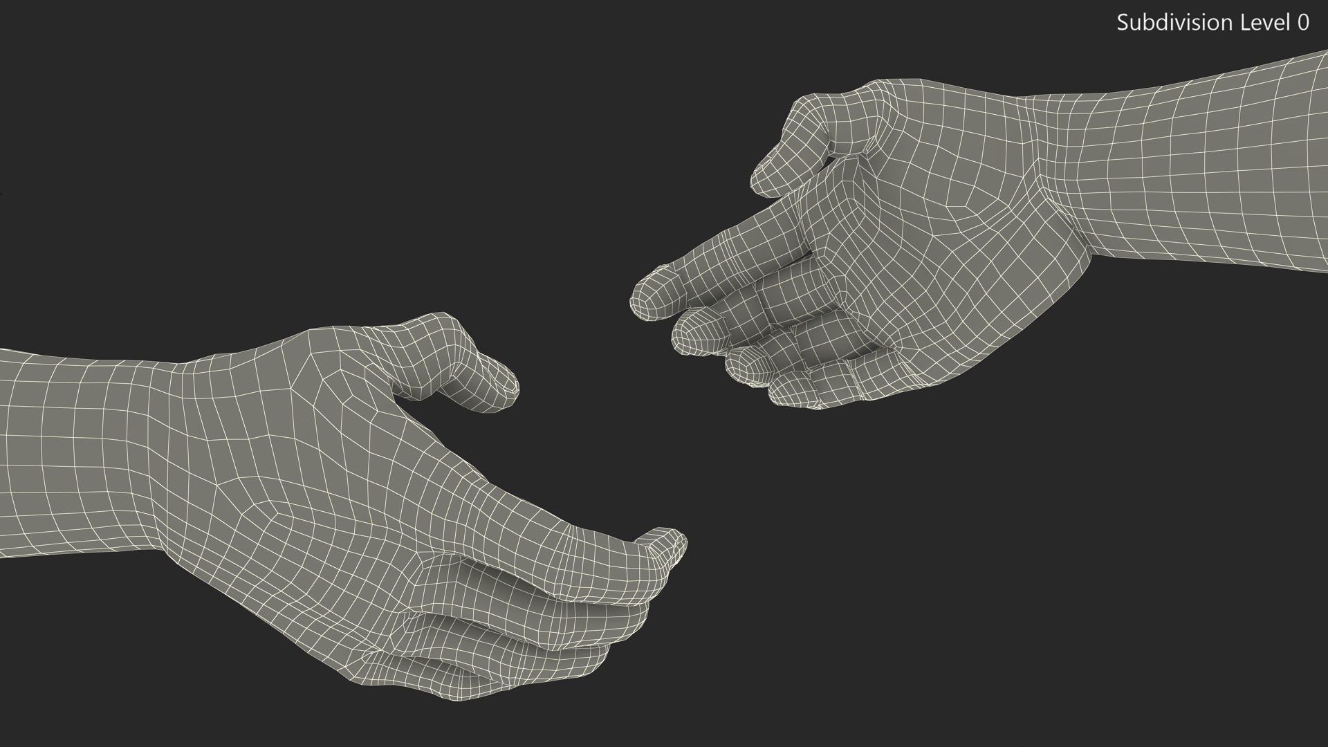 3D Handshake African Man Hands with Fur Rigged model