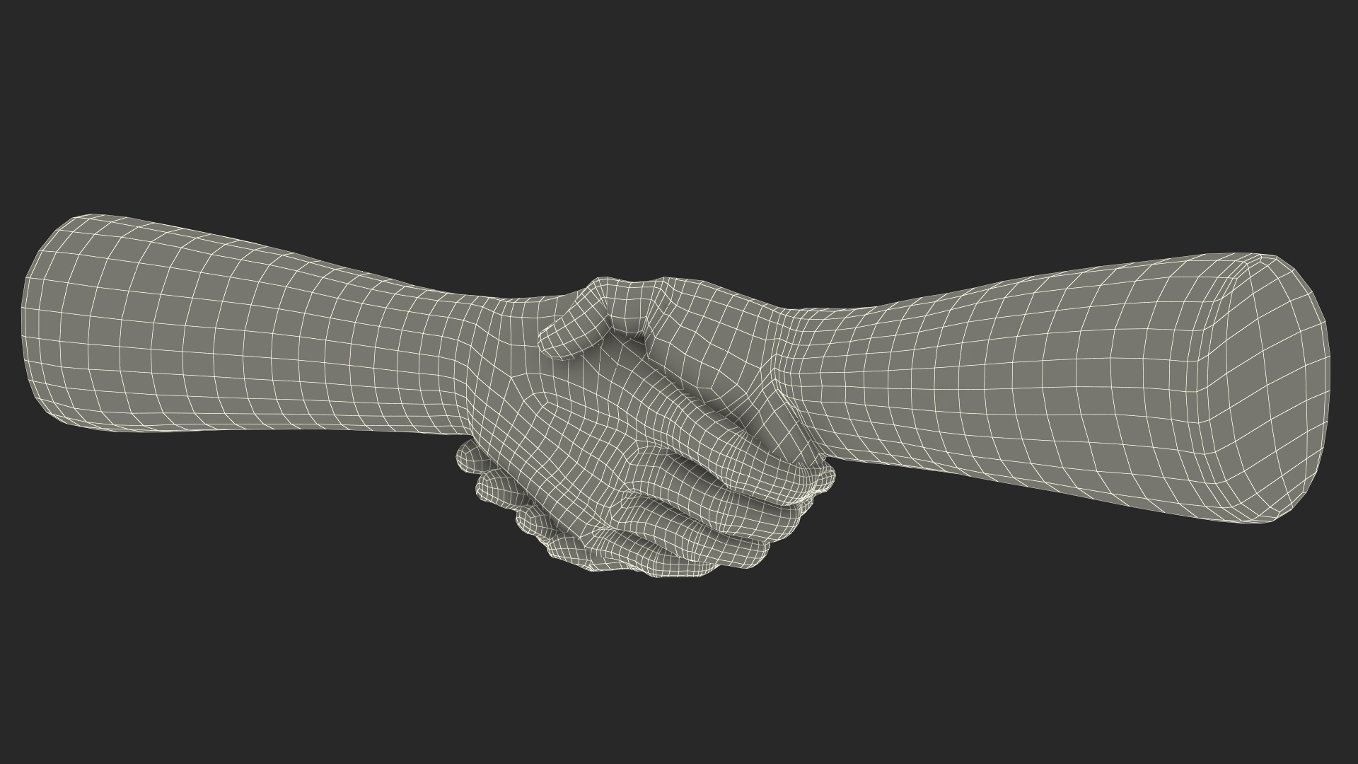 3D Handshake African Man Hands with Fur Rigged model