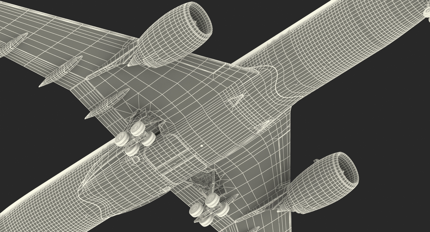 3D Airbus A350 900 Air France Rigged model