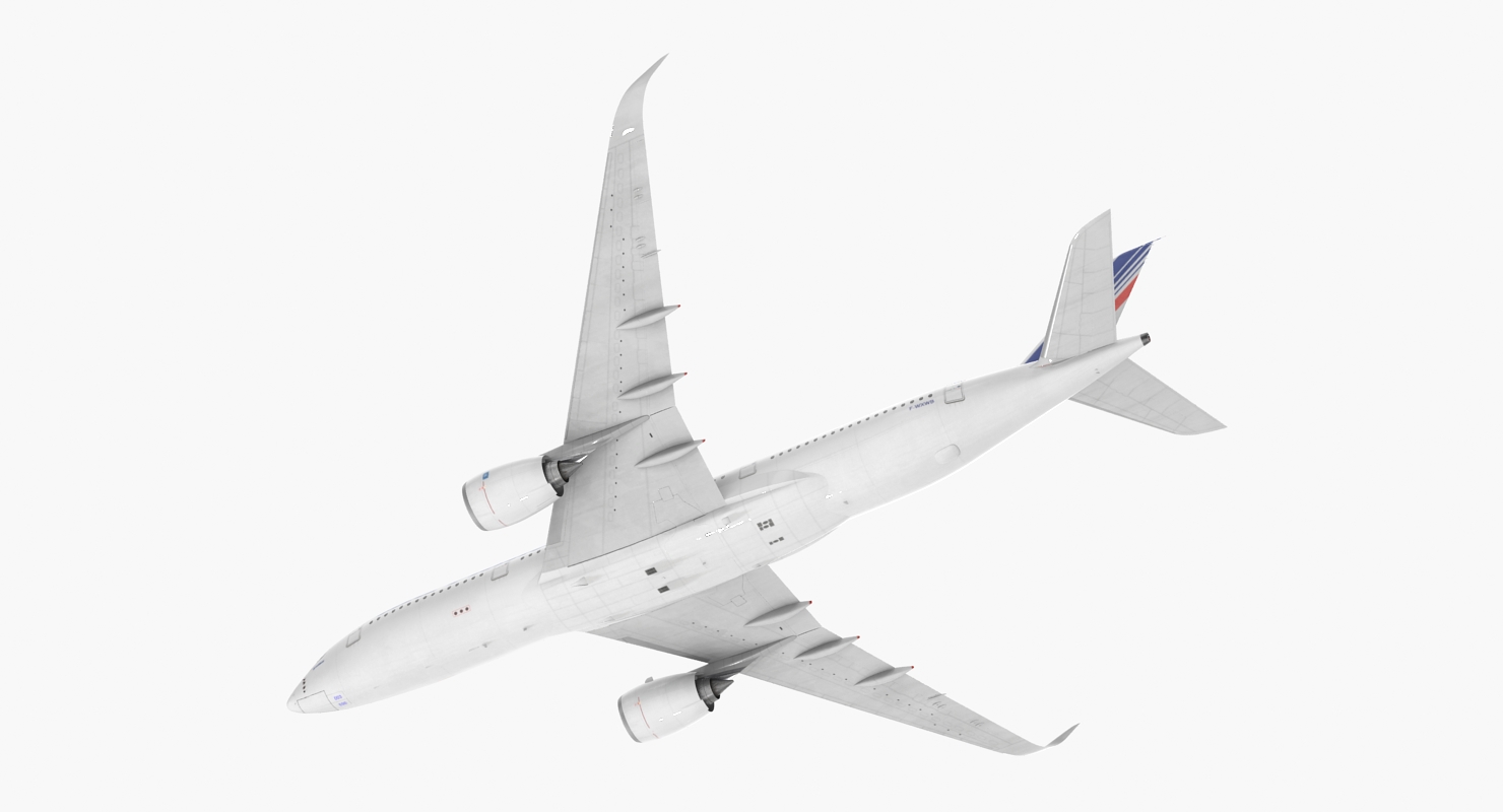 3D Airbus A350 900 Air France Rigged model