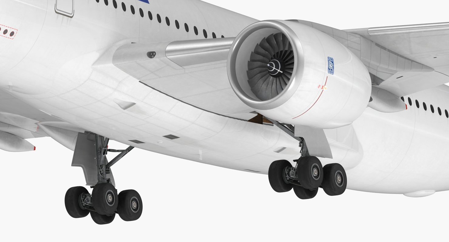 3D Airbus A350 900 Air France Rigged model