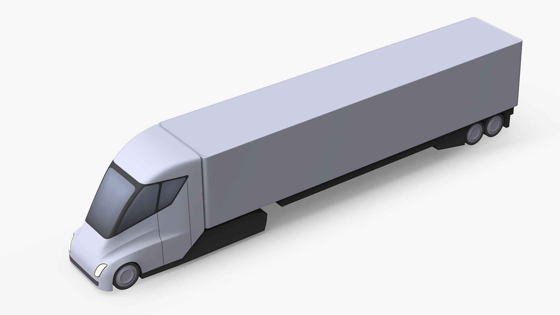 3D Playful Tesla Semi Truck Rigged