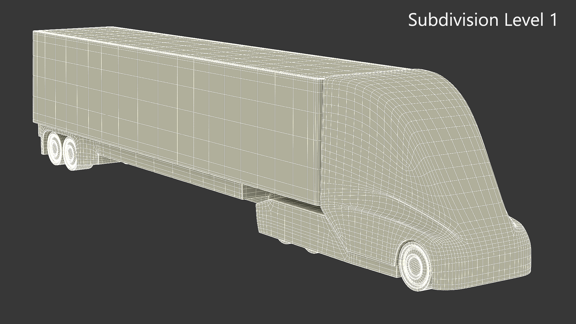 3D Playful Tesla Semi Truck Rigged