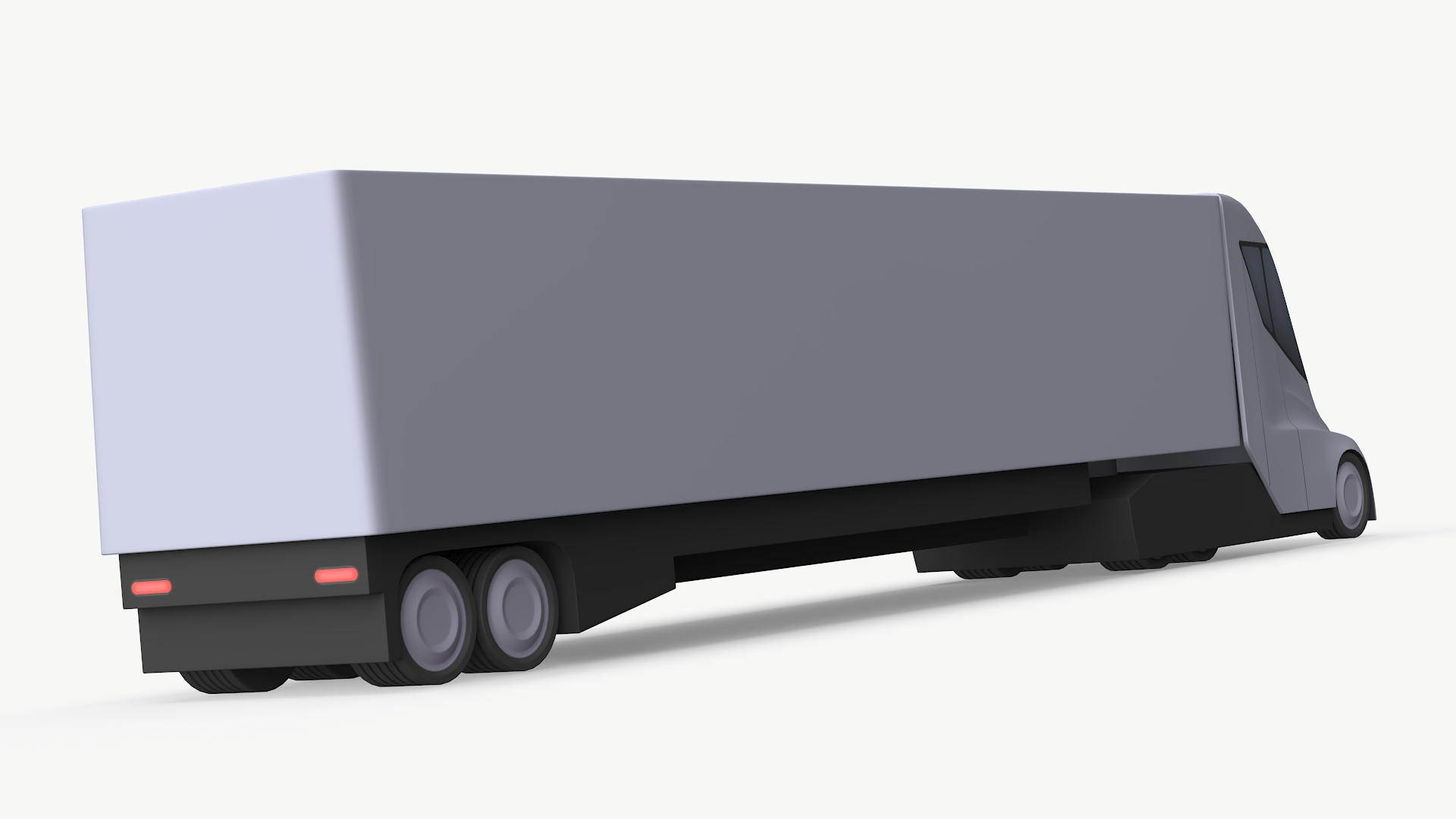 3D Playful Tesla Semi Truck Rigged