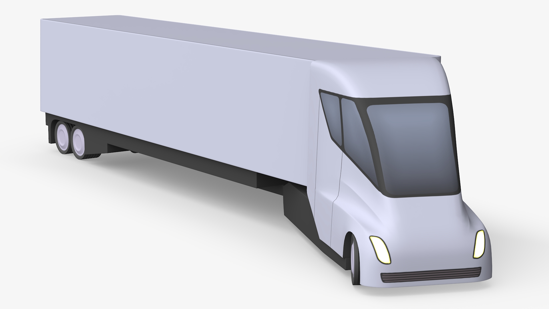 3D Playful Tesla Semi Truck Rigged