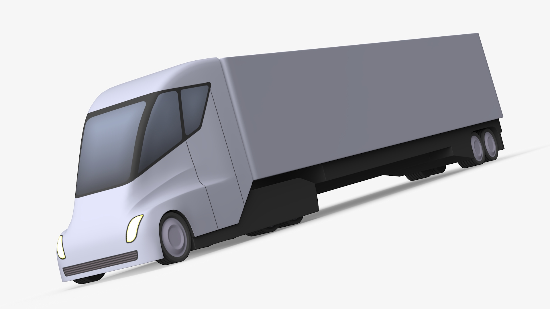 3D Playful Tesla Semi Truck Rigged