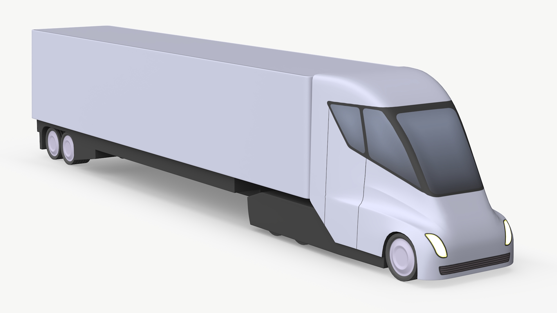 3D Playful Tesla Semi Truck Rigged