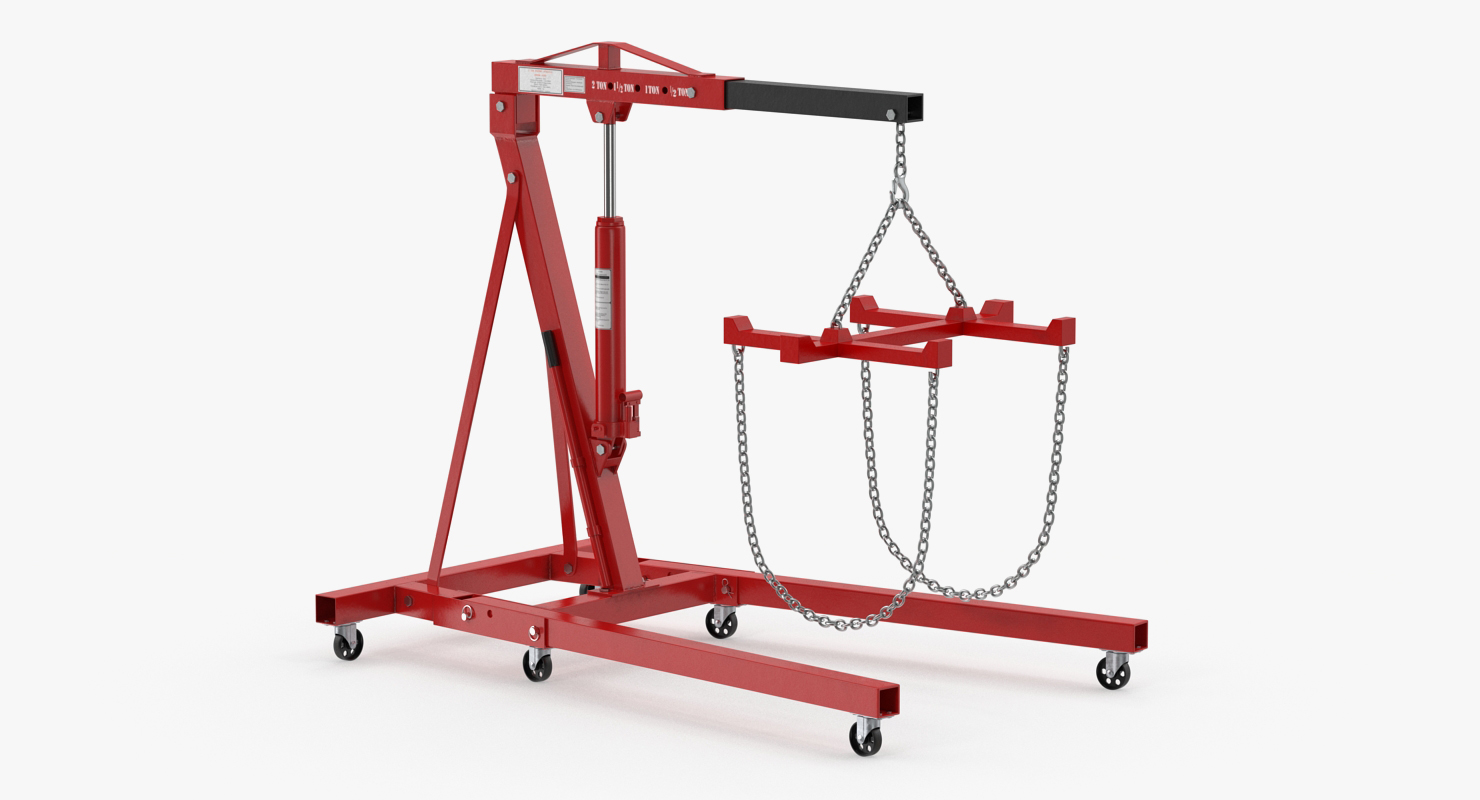 3D model Folding Engine Crane