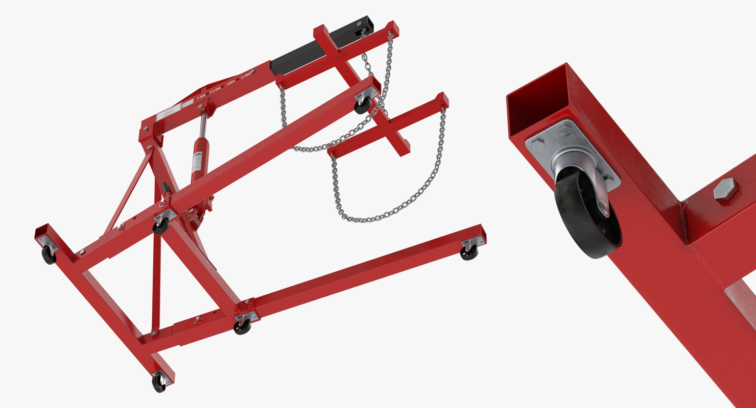 3D model Folding Engine Crane