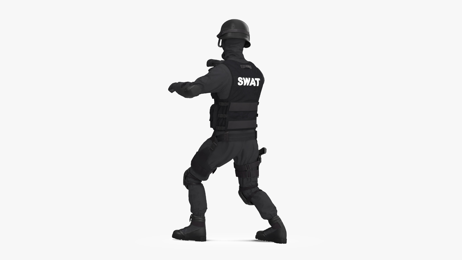 3D model SWAT Police Officer Rigged for Cinema 4D