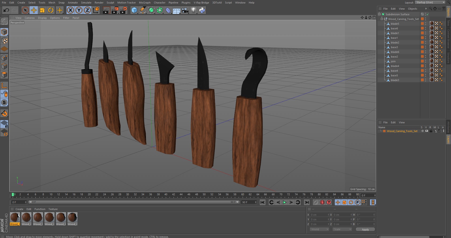 Wood Carving Tools Set 3D