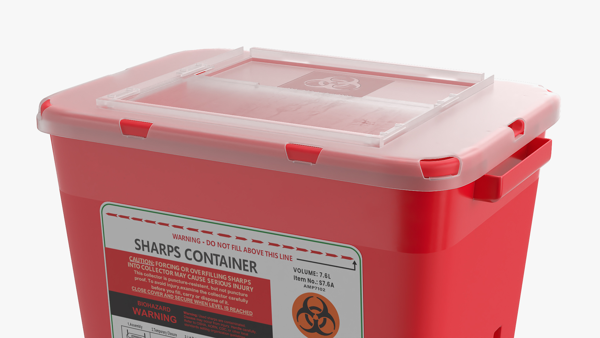 Medical Waste Disposal Container 3D