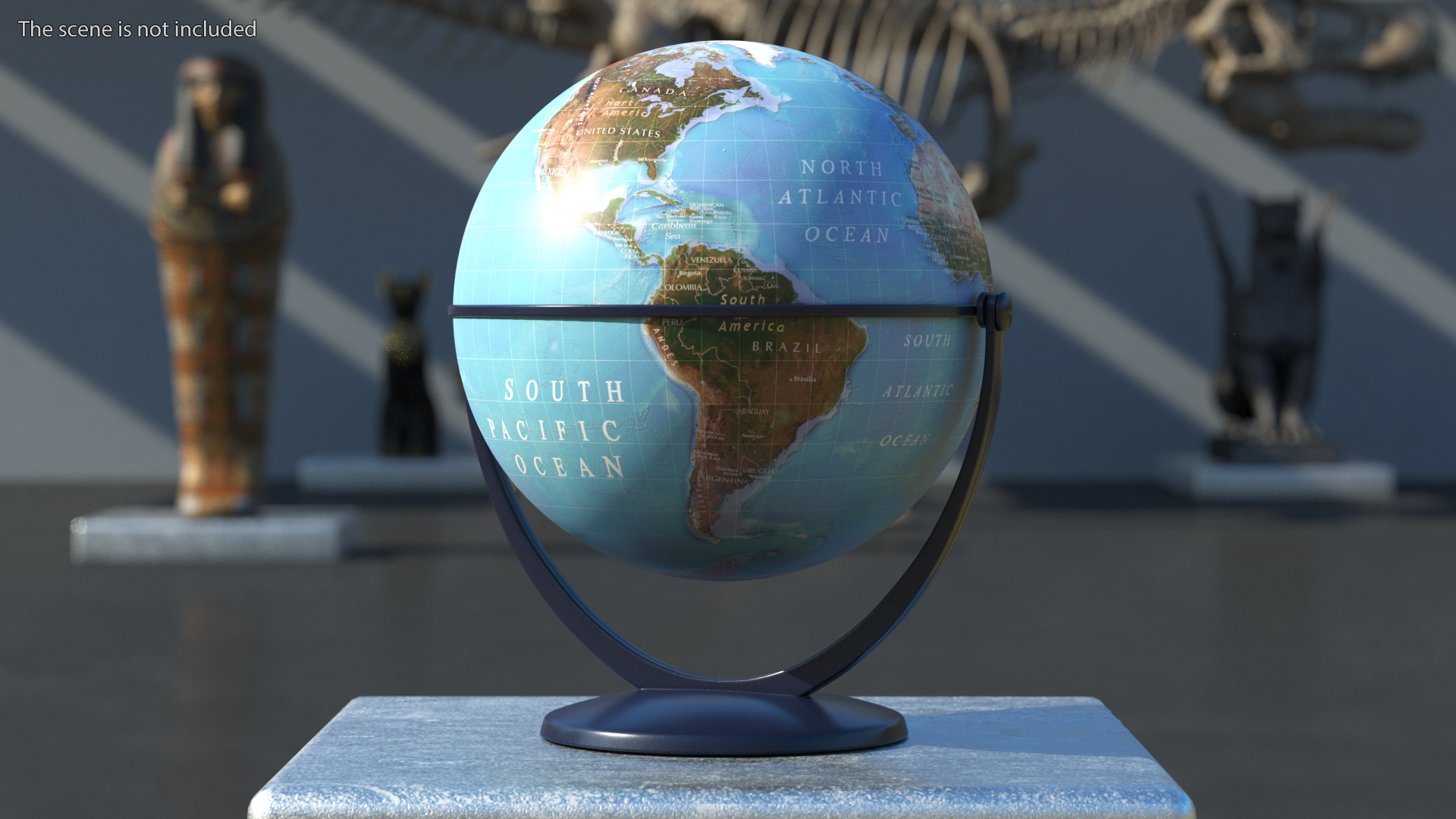 3D Physical World Globe with Stand