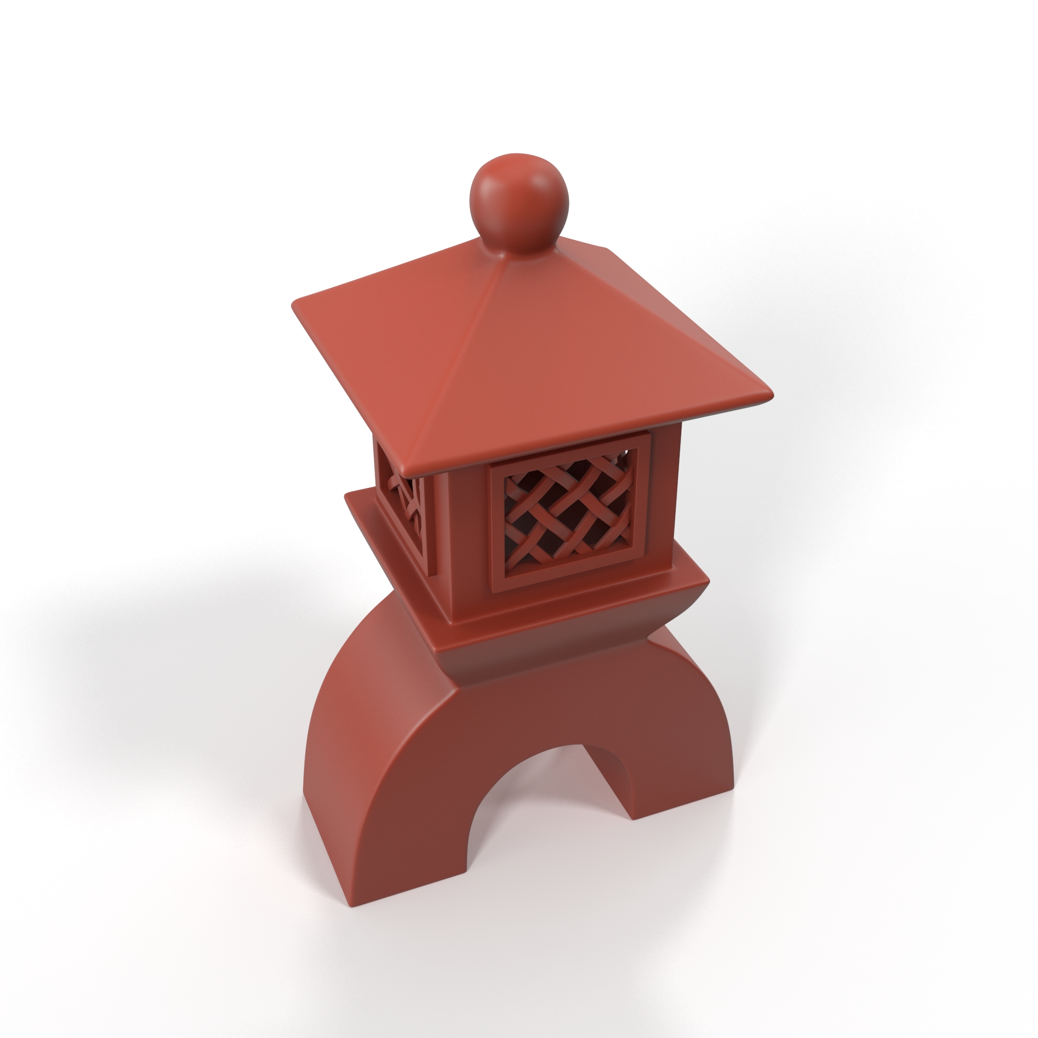 Japanese Stone Garden Lantern for 3D Print 3D