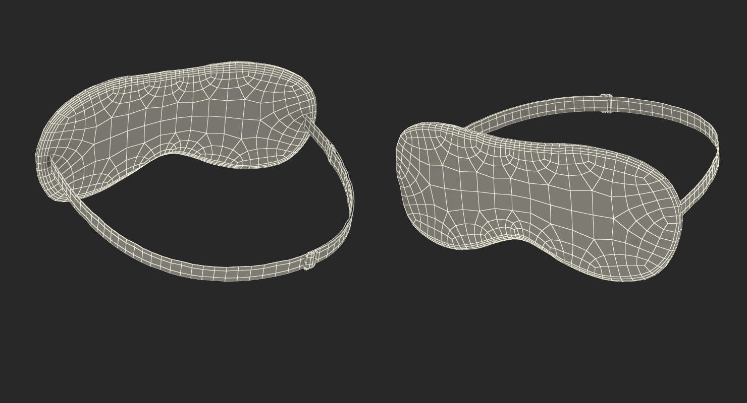 Black Sleeping Mask 3D model