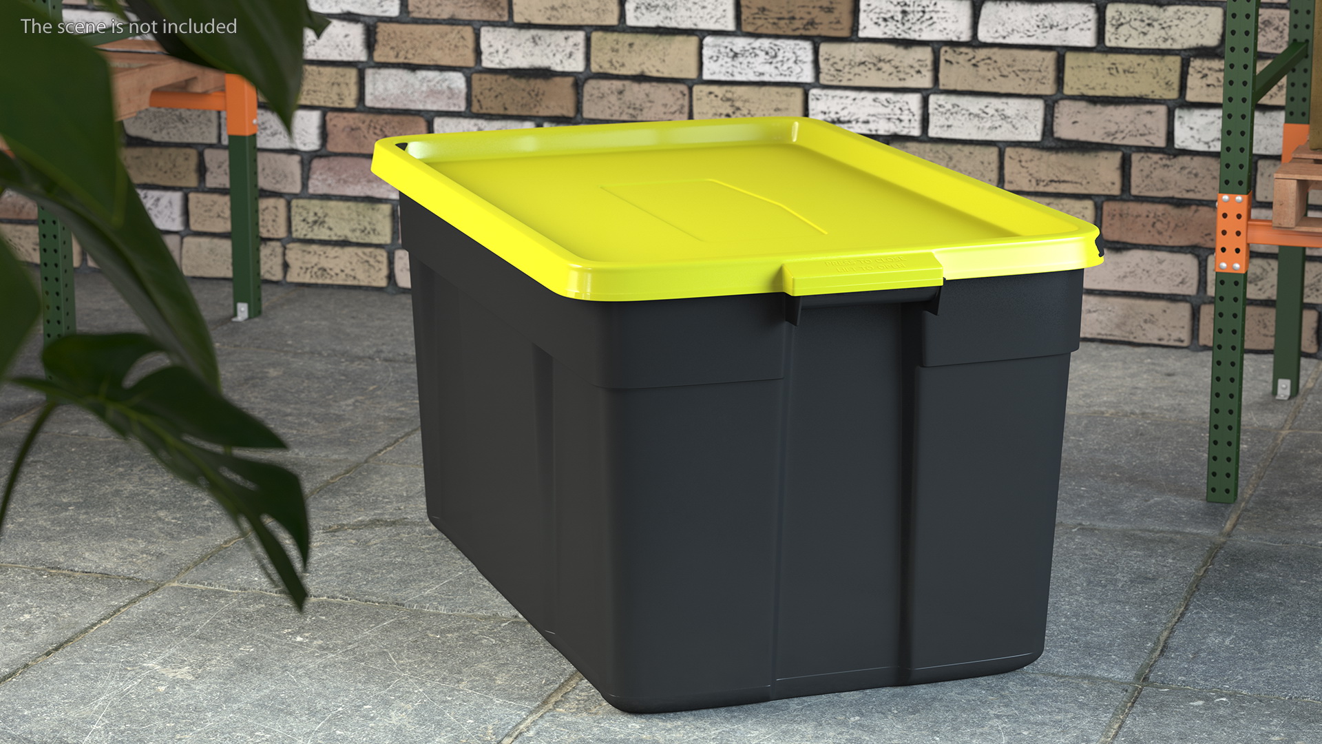 3D Rugged Storage Tote with Lid 31 Gallon model