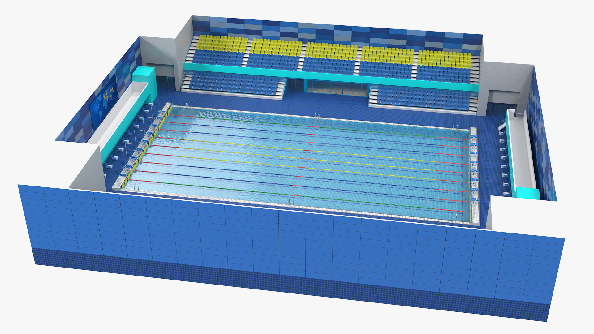 3D Olympic Swimming Pool