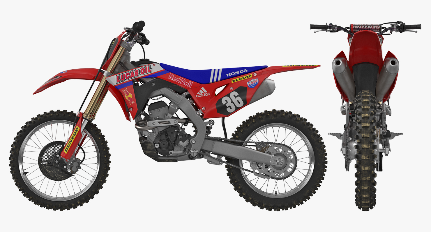 3D Motocross Bike Honda CRF250R 2018 model