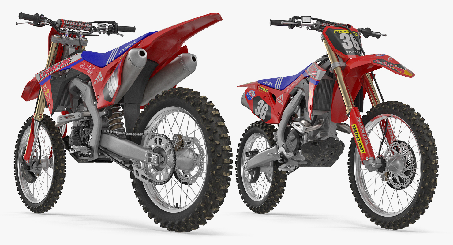 3D Motocross Bike Honda CRF250R 2018 model