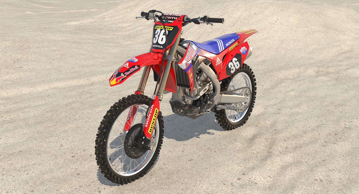 3D Motocross Bike Honda CRF250R 2018 model