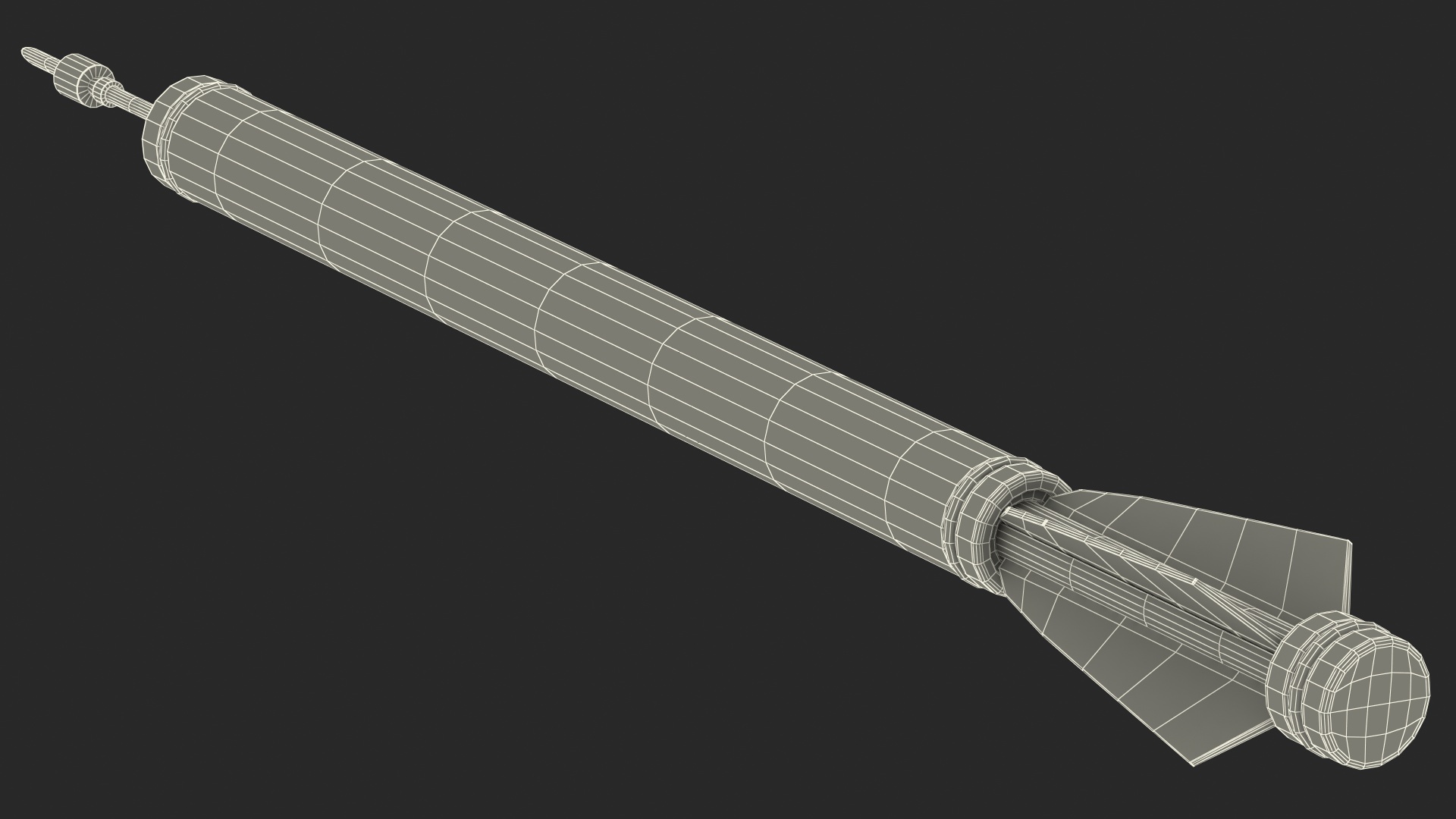 3D Aluminium Dart Syringe Genia model