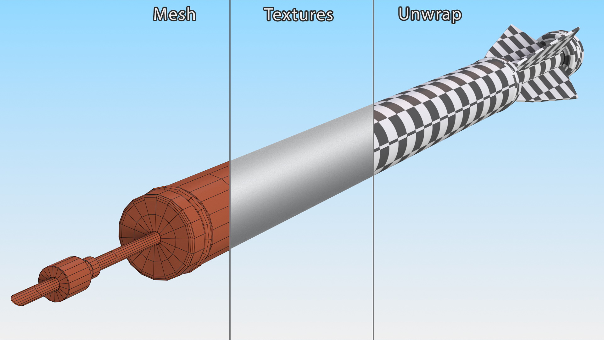 3D Aluminium Dart Syringe Genia model