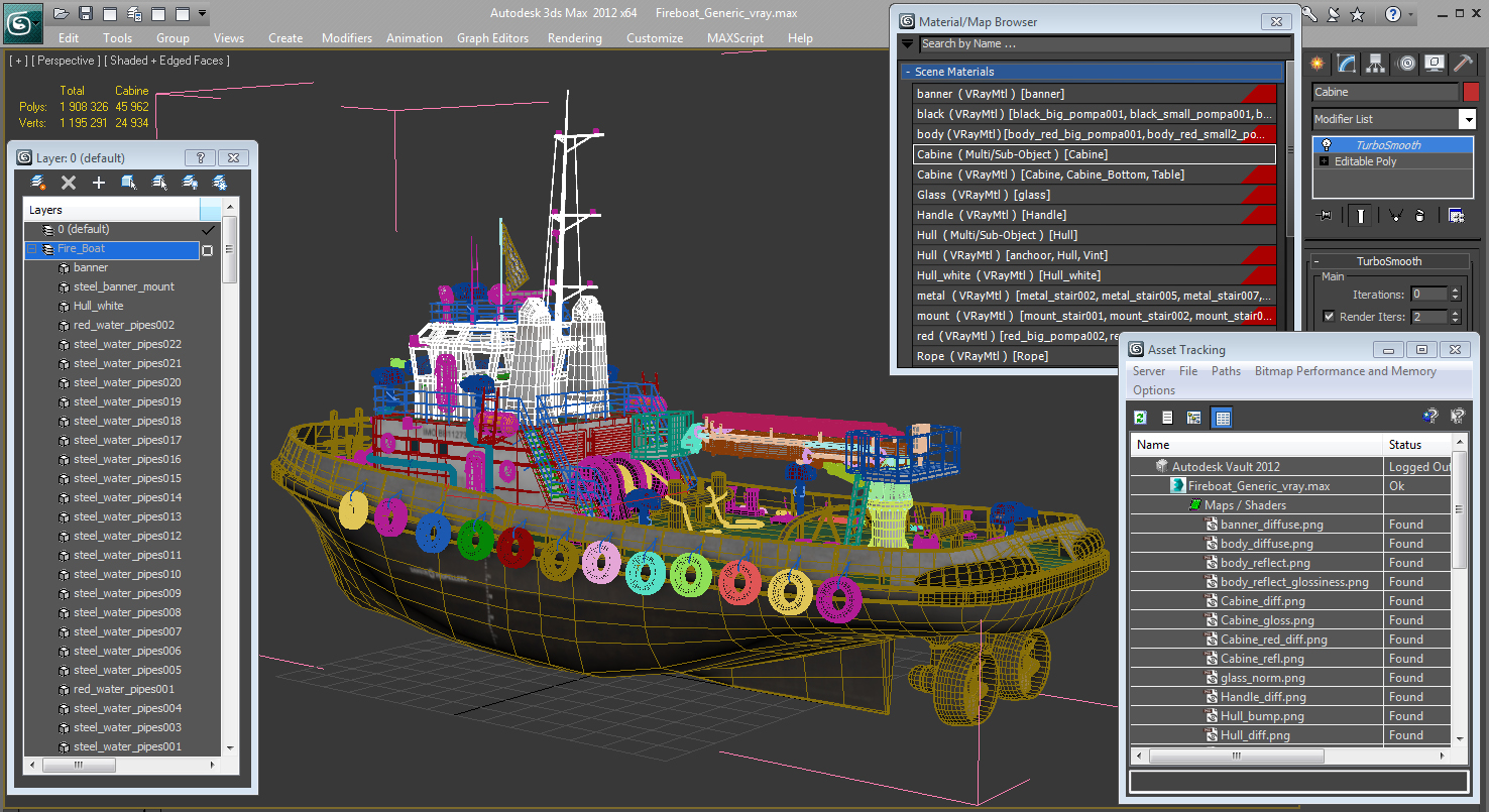 3D Fireboat Generic