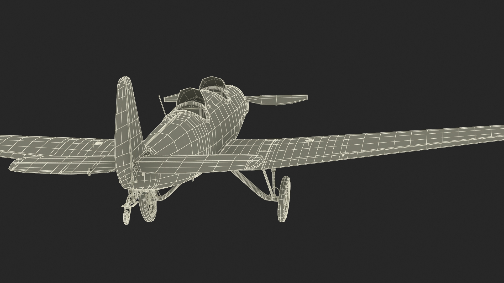 Vintage Sport Plane 3D model