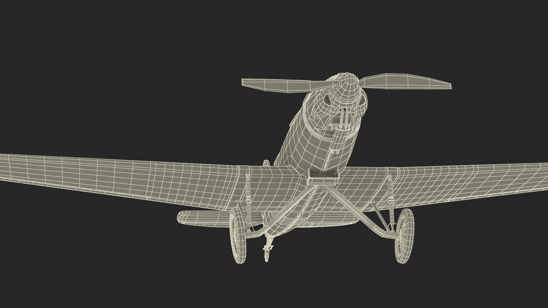 Vintage Sport Plane 3D model