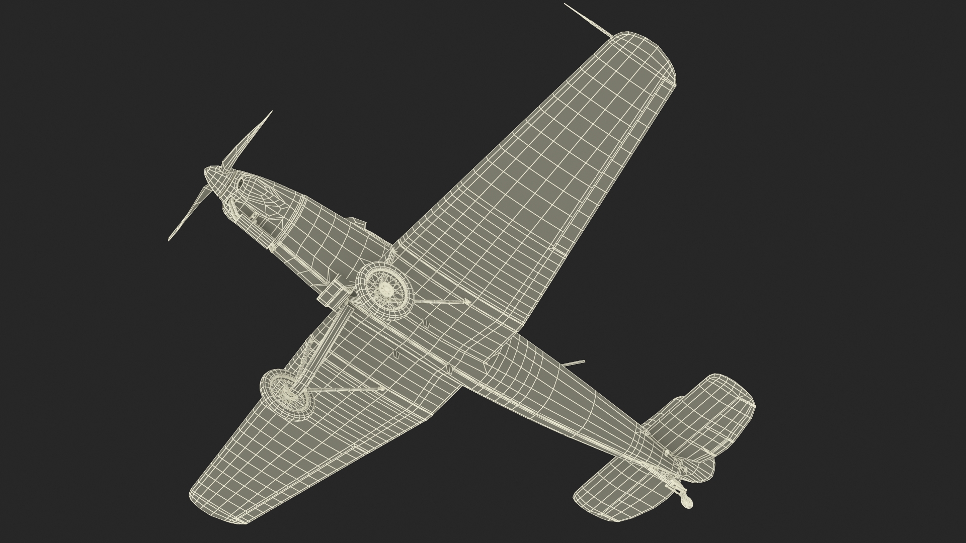 Vintage Sport Plane 3D model