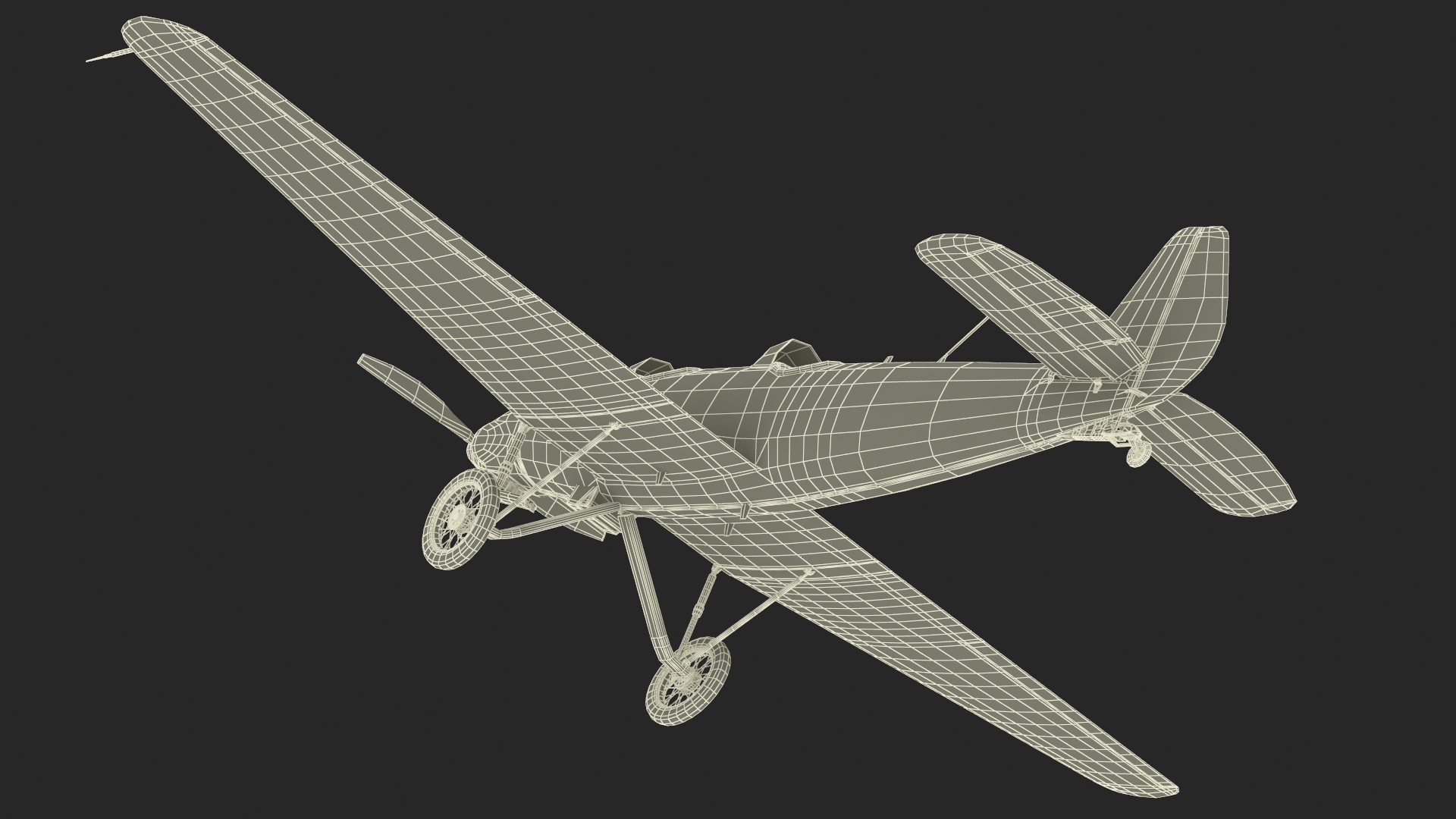 Vintage Sport Plane 3D model