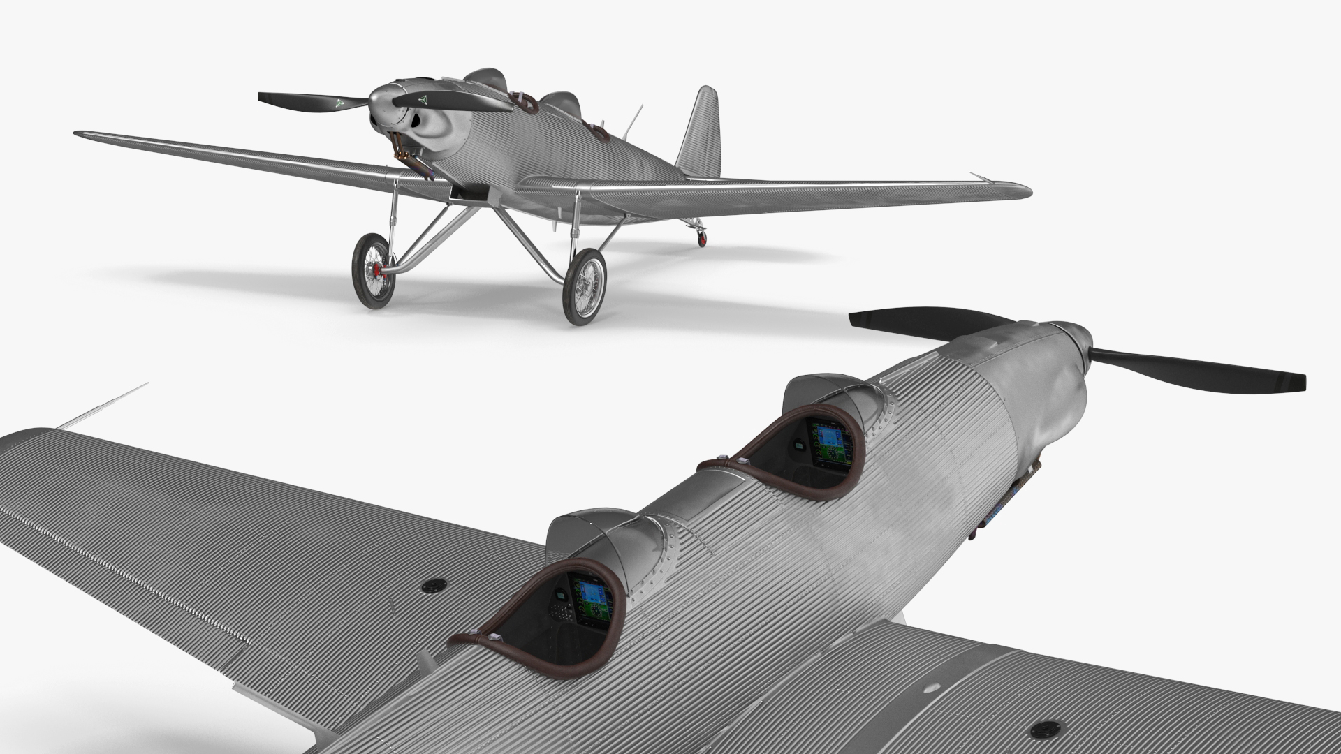 Vintage Sport Plane 3D model