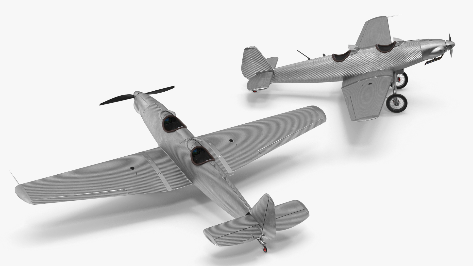 Vintage Sport Plane 3D model