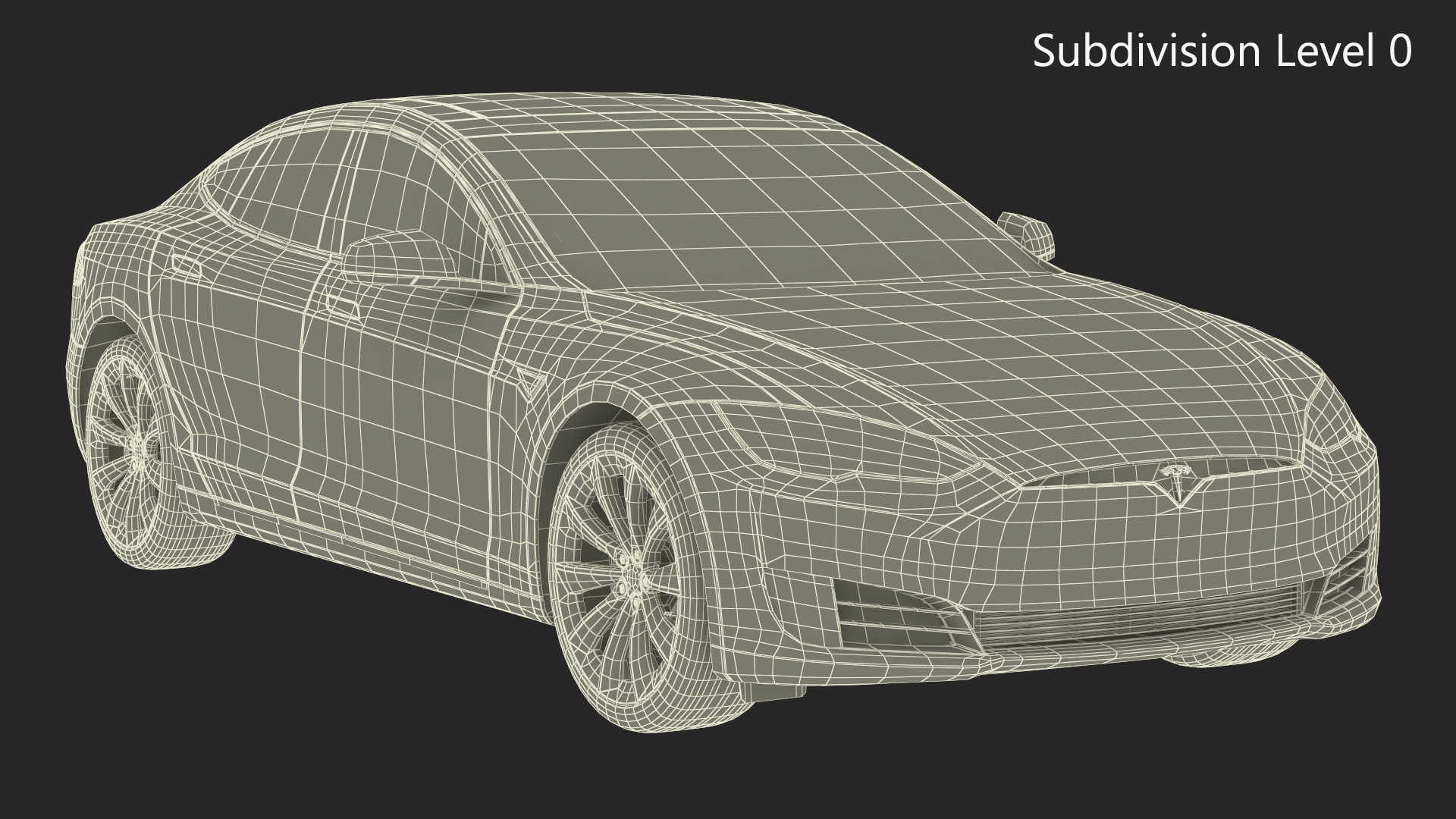 Tesla Model S Simple Interior 3D model