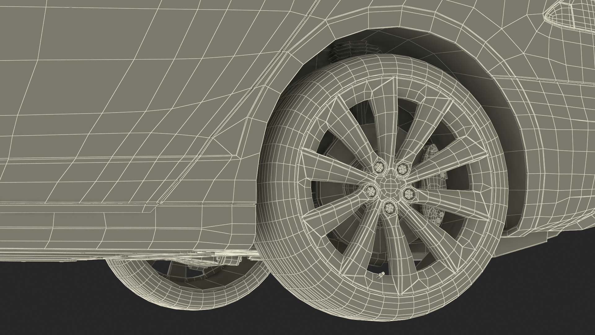 Tesla Model S Simple Interior 3D model