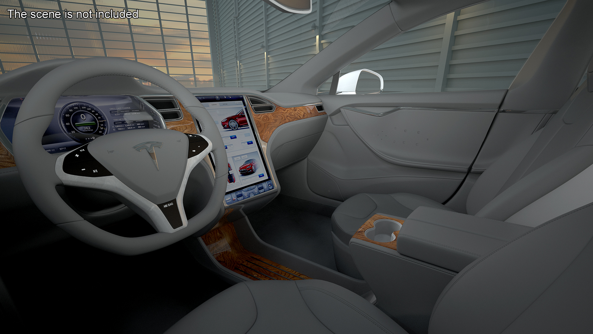 Tesla Model S Simple Interior 3D model