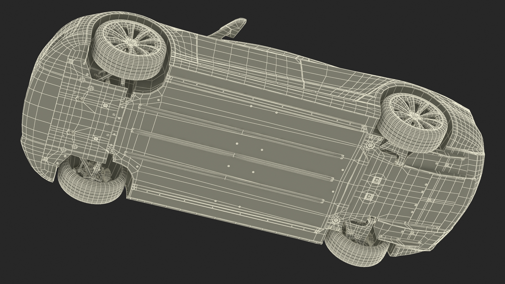 Tesla Model S Simple Interior 3D model