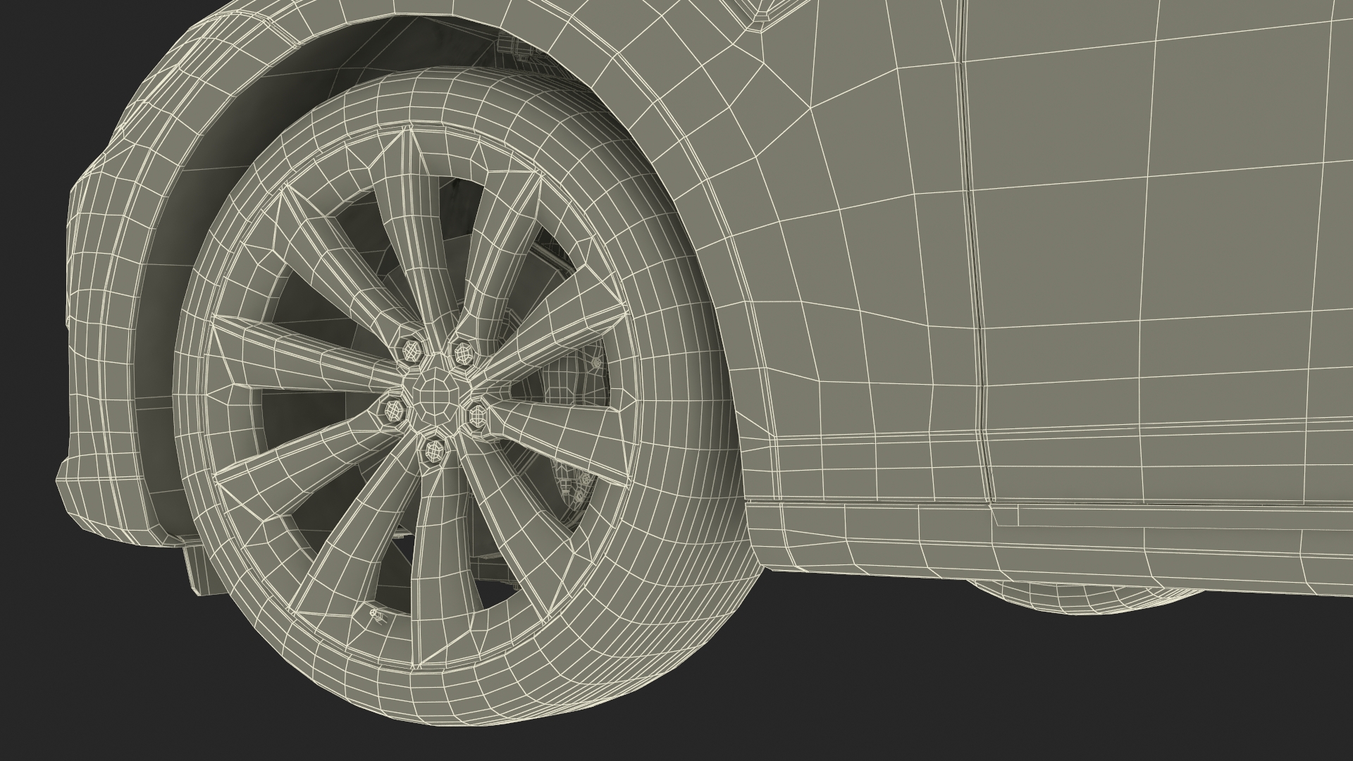 Tesla Model S Simple Interior 3D model