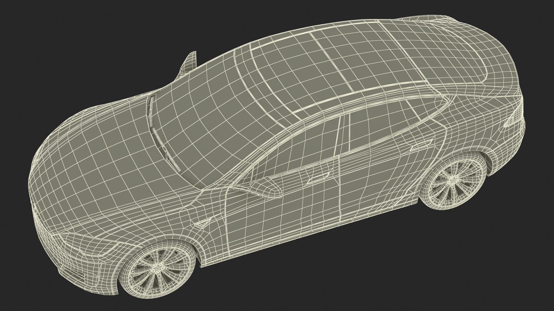 Tesla Model S Simple Interior 3D model