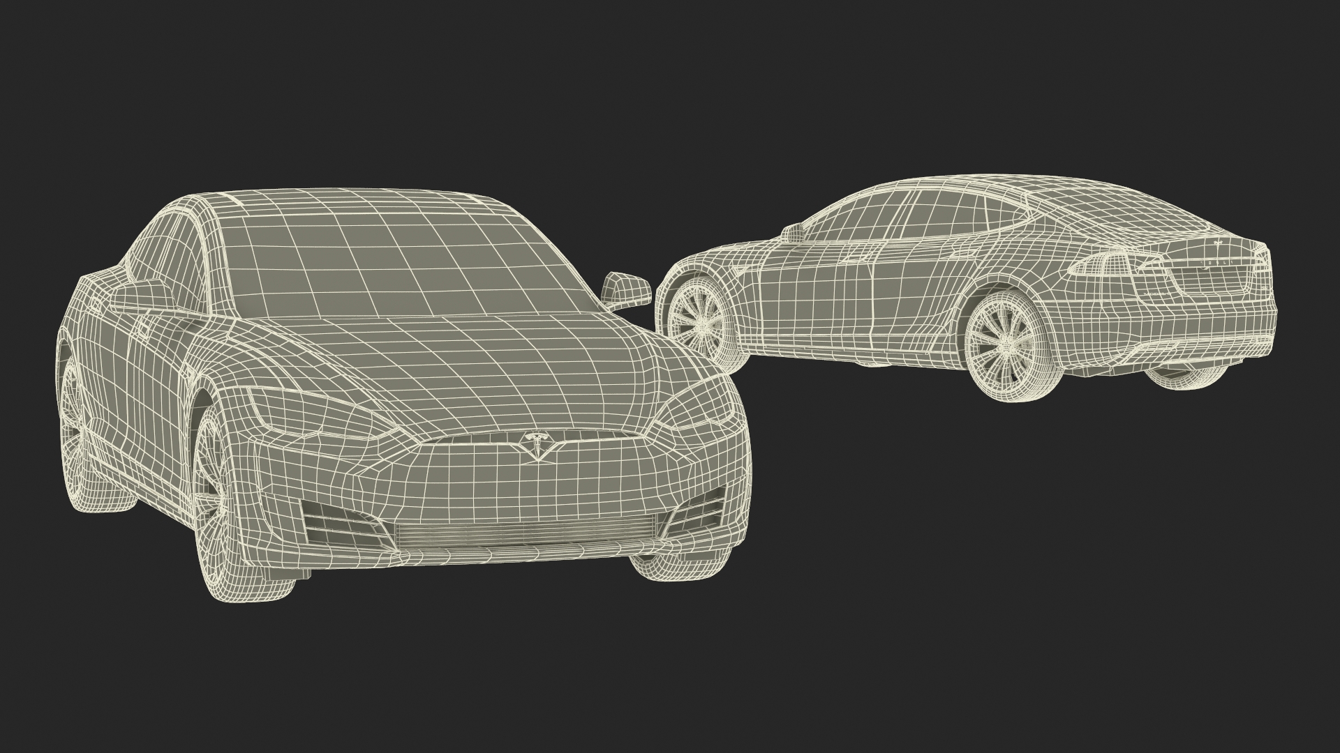 Tesla Model S Simple Interior 3D model