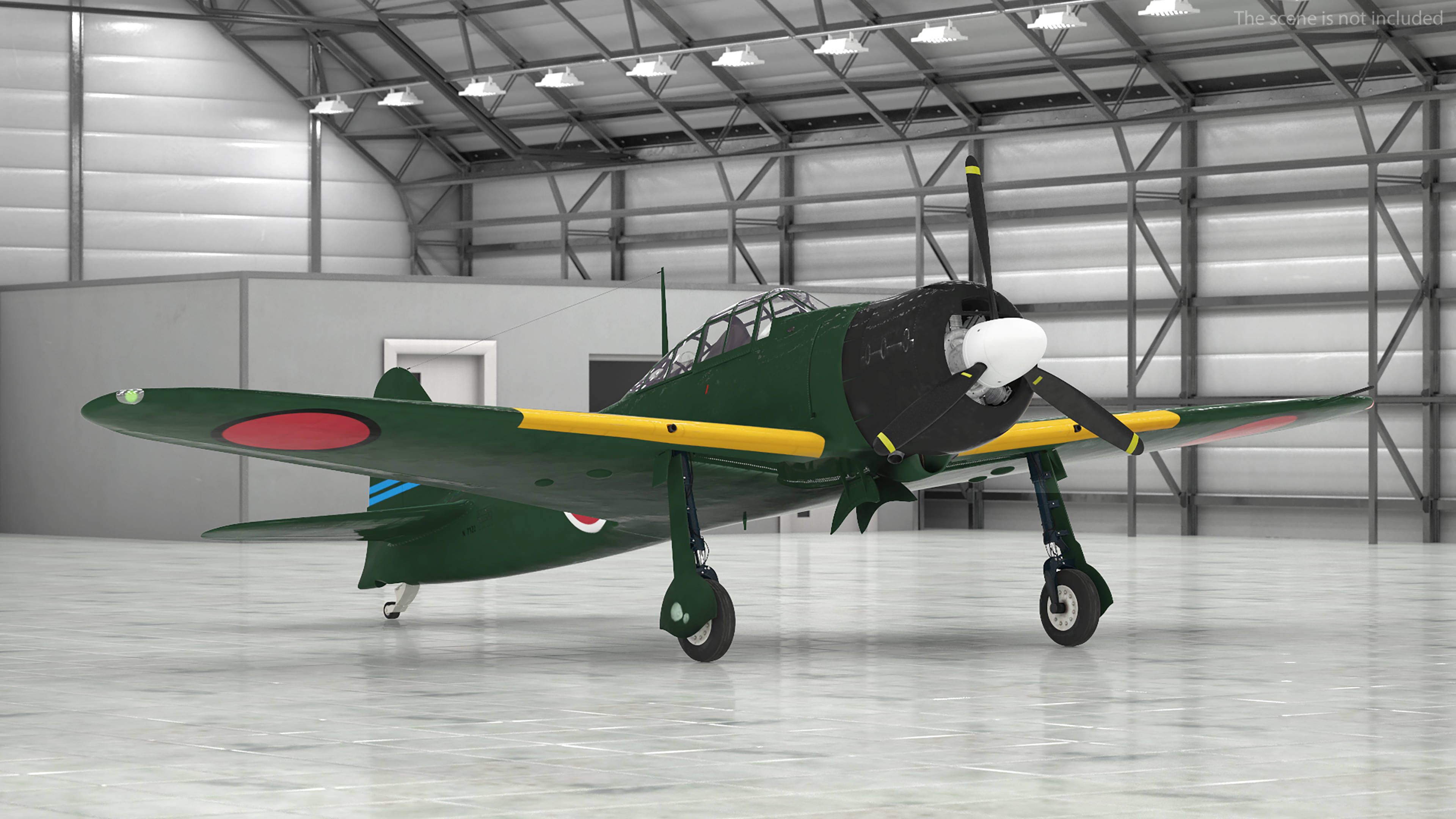 3D model A6M Zero WWII Fighter Aircraft