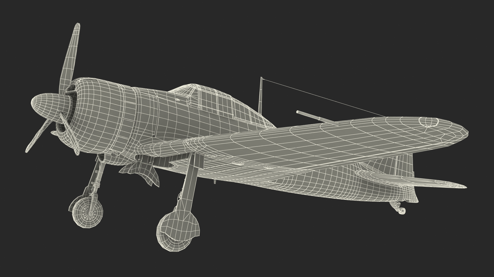 3D model A6M Zero WWII Fighter Aircraft