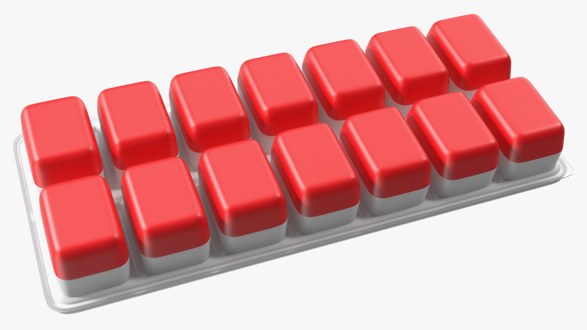 3D Silicone Ice Tray Red