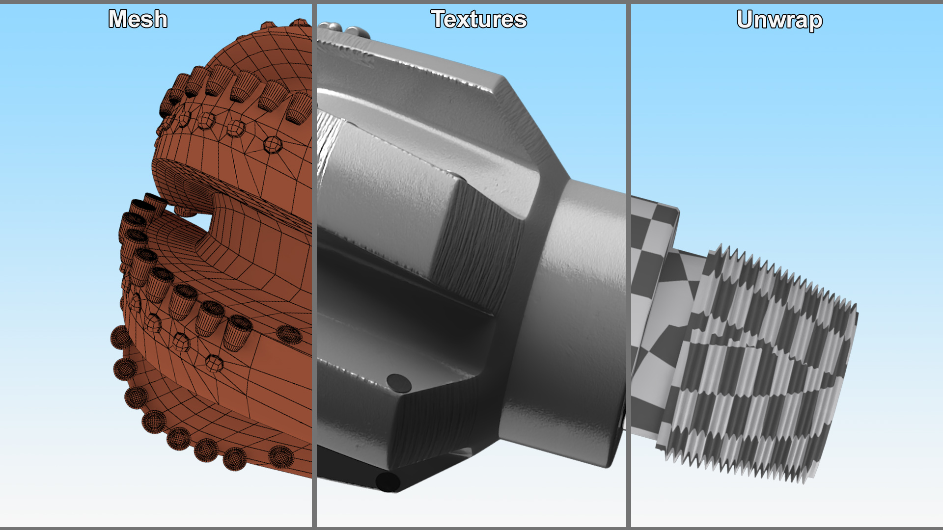 3D model Drilling Rig Bit PDC