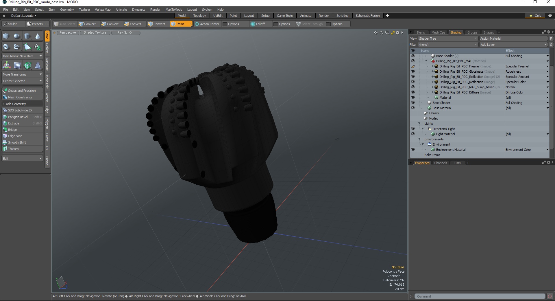 3D model Drilling Rig Bit PDC