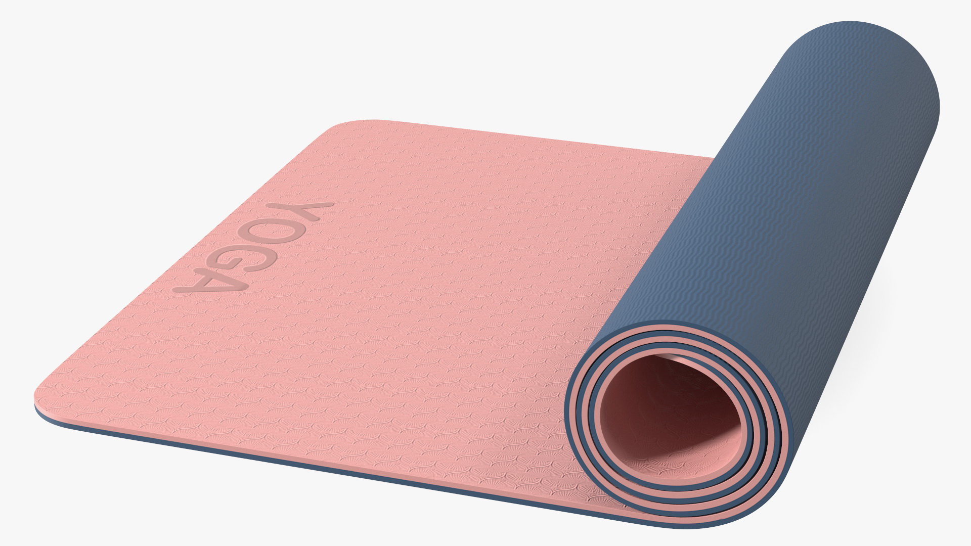 3D model Yoga Mat Rolled Pink