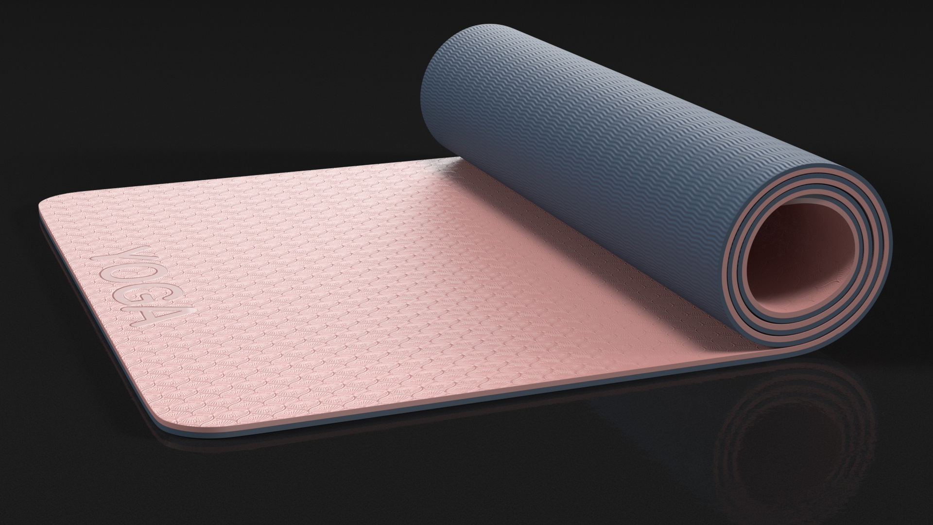 3D model Yoga Mat Rolled Pink